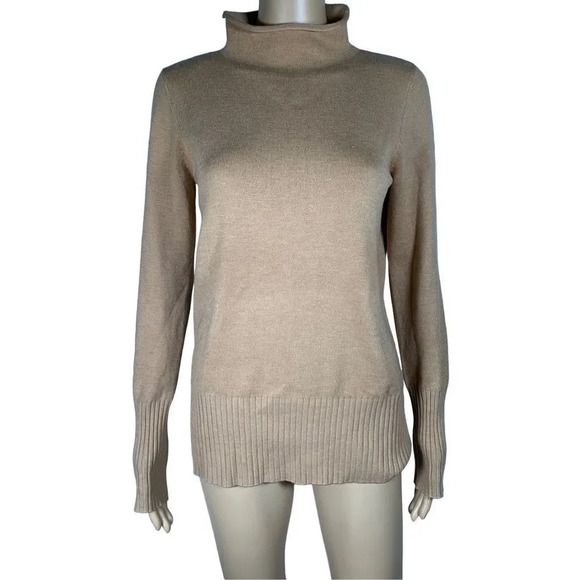 NWOT French Connection Women's Beige Babysoft Roll High Neck Jumper Swea… - Picture 1 of 7